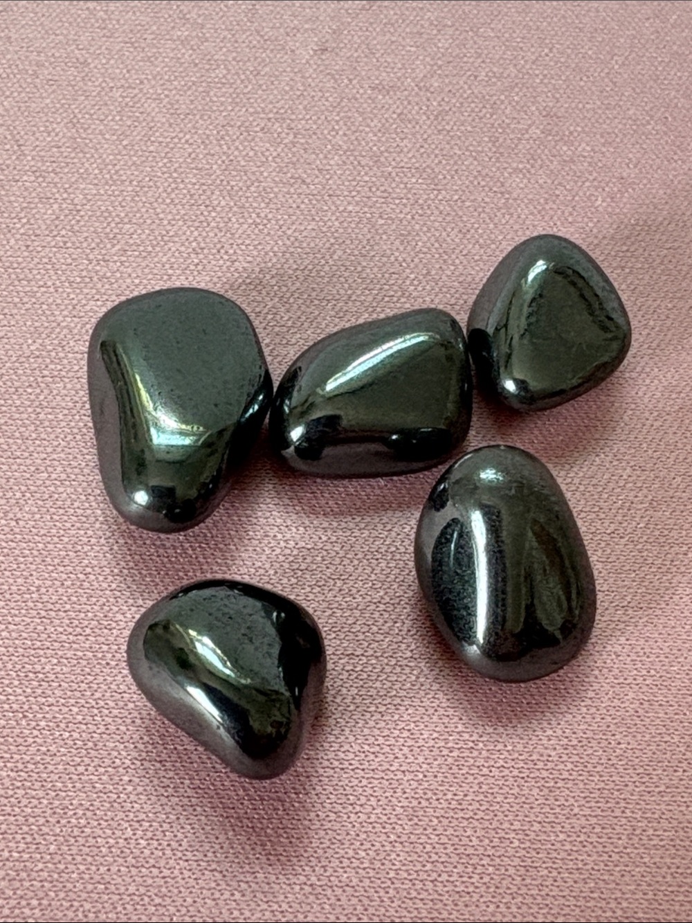 Polished Hematite Tumbled Stones - Set of 5